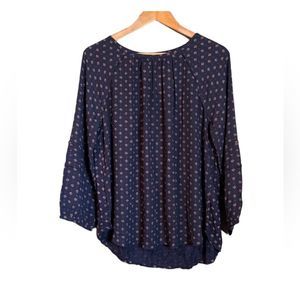 NWT! Loft patterned long sleeve blouse